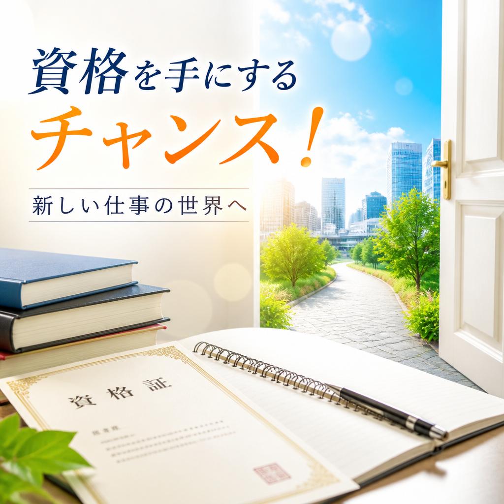 資格を手にするチャンス！新しい仕事の世界へ