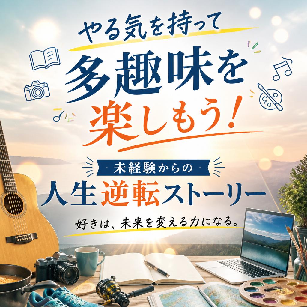 やる気を持って多趣味を楽しもう！未経験からの人生逆転ストーリー